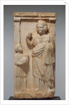 Grave Naiskos of Demainete with an Attendant Holding a Partridge by Anonymous
