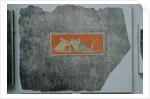 Fresco Fragment with Woman and Swan by Anonymous