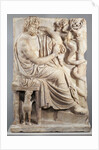 Grave Naiskos of a Seated Man by Anonymous