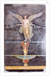 Wall Fragment with Winged Female (Nike) on Black Ground by Anonymous