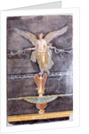 Wall Fragment with Winged Female (Nike) on Black Ground by Anonymous