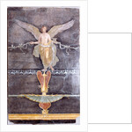 Wall Fragment with Winged Female (Nike) on Black Ground by Anonymous