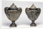 Pair of lidded vases by Anonymous