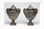 Pair of lidded vases by Anonymous