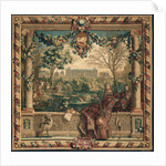Tapestry: Le Mois de décembre, Le Château de Monceaux from Les Maisons royales Series by Anonymous