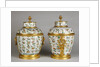 Pair of Mounted Lidded Vases by Anonymous