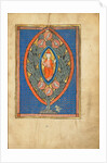 A Man Enthroned within a Mandorla in a Tree by Anonymous