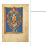 A Man Enthroned within a Mandorla in a Tree by Anonymous
