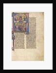 Initial N: Vidal de Canellas Offering His Text to King James by Anonymous