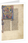 Initial N: Vidal de Canellas Offering His Text to King James by Anonymous