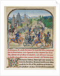 Fromont de Lens Leaving Bordeaux and the Battle against the Army of Gasgogne by Loyset Liédet