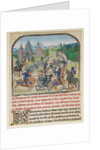 Fromont de Lens Leaving Bordeaux and the Battle against the Army of Gasgogne by Loyset Liédet
