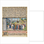 The Byzantine Emperor Welcoming Roussillon and Martel by Loyset Liédet