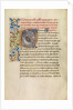 Initial N: Bishop Theophilus's Ship Blown Off Course and Bishop Theophilus in Prayer by Master of the Brussels Romuléon