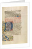 Initial P: The Ship of Bishop Theophilus Sailing Near an Island Inhabited by Wild Men by Master of the Brussels Romuléon