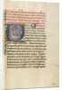 Initial Q: Saint Anthony Reassuring Bishop Theophilus and His Companions During a Great Storm by Master of the Brussels Romuléon