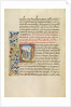Initial Q: Bishop Theophilus Beholding the Stars which Will Lead Him to the Tomb of Saint Anthony by Master of the Brussels Romuléon