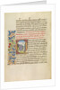 Initial Q: Bishop Theophilus Beholding the Stars which Will Lead Him to the Tomb of Saint Anthony by Master of the Brussels Romuléon