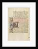 Initial A: Bishop Theophilus Speaking to Tortured Souls Arising from the Bottom of a Lake by Master of the Brussels Romuléon