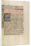 Initial E: Saint Anthony Raising Three Men Killed by Lions by Master of the Brussels Romuléon