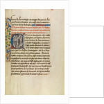 Initial E: Saint Anthony Raising Three Men Killed by Lions by Master of the Brussels Romuléon