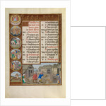 Threshing and Pig Feeding, Zodiacal Sign of Sagittarius by Workshop of the Master of James IV of Scotland