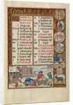 Slaughtering of Pigs, Zodiacal Sign of Capricorn by Workshop of the Master of James IV of Scotland