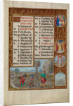 Working in a Vineyard, Zodiacal Sign of Pisces by Workshop of the Master of James IV of Scotland
