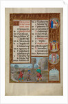 Working in a Vineyard, Zodiacal Sign of Pisces by Workshop of the Master of James IV of Scotland