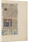 Initial O: Saint Barbara before a Tower by Master of the Llangattock Hours