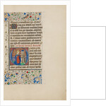 Initial O: Saint Barbara before a Tower by Master of the Llangattock Hours