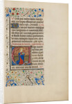 Initial V: Saint Apollonia with a Book and Tongs by Master of the Llangattock Hours