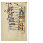 The Lord Enthroned with Angels, Two Seraphim, Two Kneeling Angels in Prayer, A Man Kneeling, The Flagellation by Anonymous