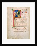 Initial P: The Adoration of the Christ Child and The Annunciation to the Shepherds by Anonymous