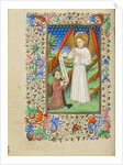 A Patron and His Guardian Angel by Master of Sir John Fastolf