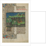 Camouflaged Hunters Preparing to Attack a Deer by Anonymous