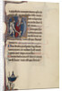 Initial D: The Fool, with a Dog Face and Wearing Winged Headgear, Menacing Christ, bas-de-page A Fool Making Face at the Reader by Bute Master