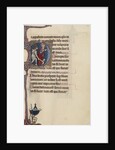 Initial D: The Fool, with a Dog Face and Wearing Winged Headgear, Menacing Christ, bas-de-page A Fool Making Face at the Reader by Bute Master