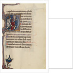 Initial D: The Fool, with a Dog Face and Wearing Winged Headgear, Menacing Christ, bas-de-page A Fool Making Face at the Reader by Bute Master