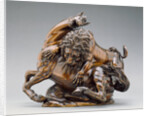 Lion Attacking a Horse and Lion Attacking a Bull by Antonio Susini