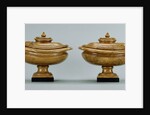 Pair of lidded alabaster vases by Anonymous