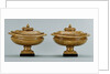Pair of lidded alabaster vases by Anonymous