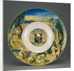 Armorial Dish with the Flaying of Marsyas by Nicola di Gabrielle Sbraghe