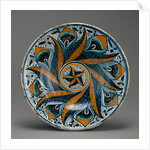 Dish with a Peacock Feather Pattern by Anonymous