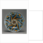 Dish with a Peacock Feather Pattern by Anonymous