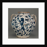 Relief-Blue Jar with Rampant Lions by Anonymous