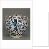 Relief-Blue Jar with Rampant Lions by Anonymous
