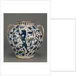 Relief-Blue Jar with Rampant Lions by Anonymous