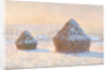 Wheatstacks, Snow Effect, Morning (Meules, Effet de Neige, Le Matin) by Claude Monet