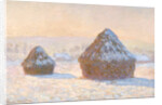 Wheatstacks, Snow Effect, Morning (Meules, Effet de Neige, Le Matin) by Claude Monet